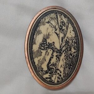 Vintage Oval Deer Belt Buckle